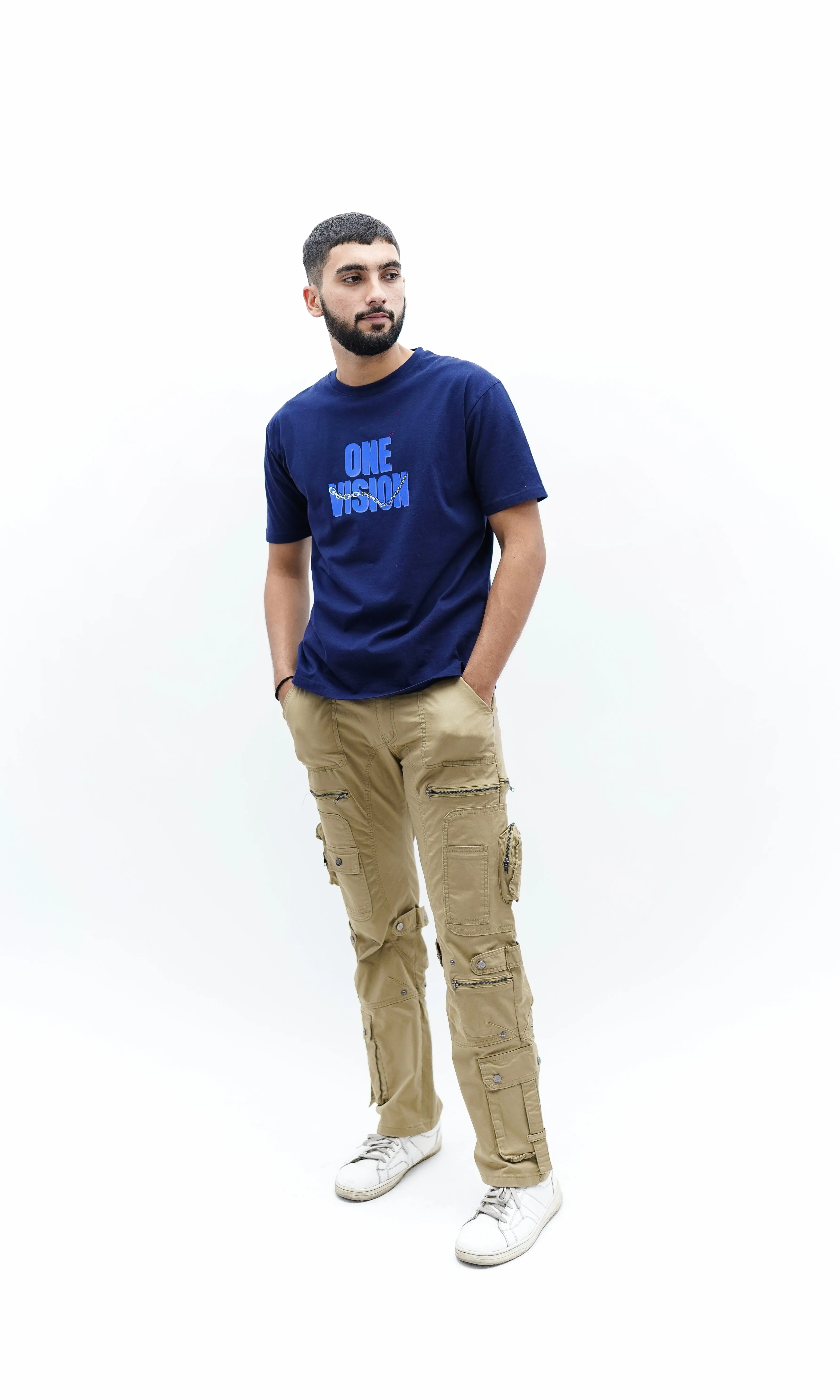 "One Vision" Oversized Blue T-Shirt By DemonWear for Him