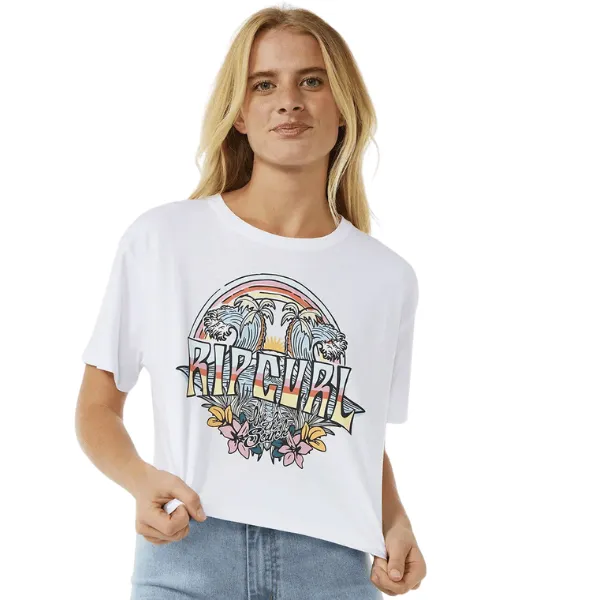 Rip Curl Block Party Crop Short Sleeve Tee