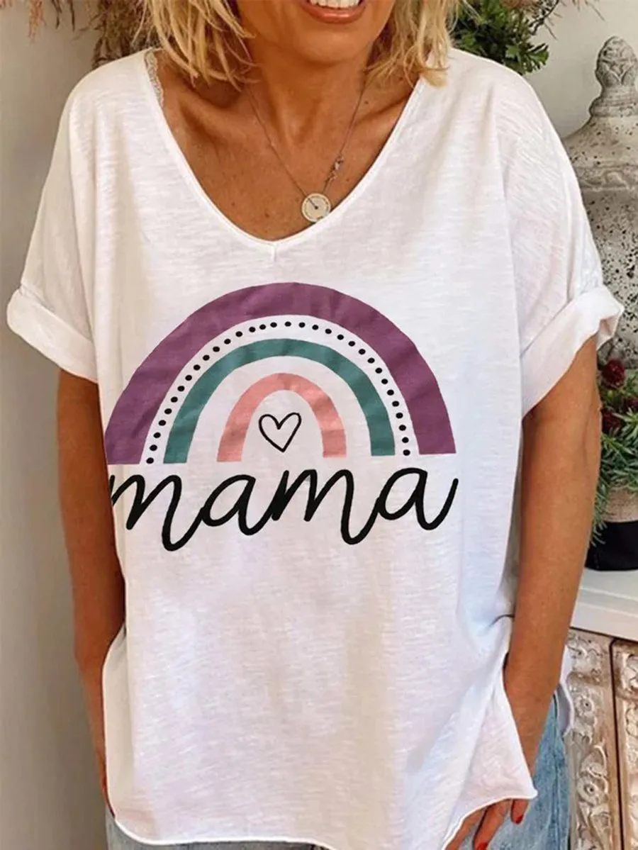 Short Sleeve Casual Round Neck Shirts & Tops