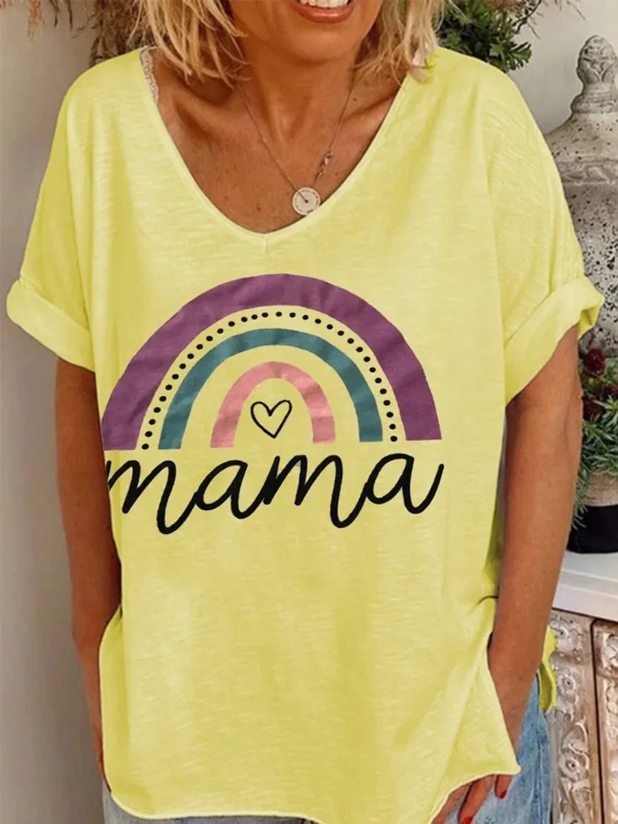 Short Sleeve Casual Round Neck Shirts & Tops