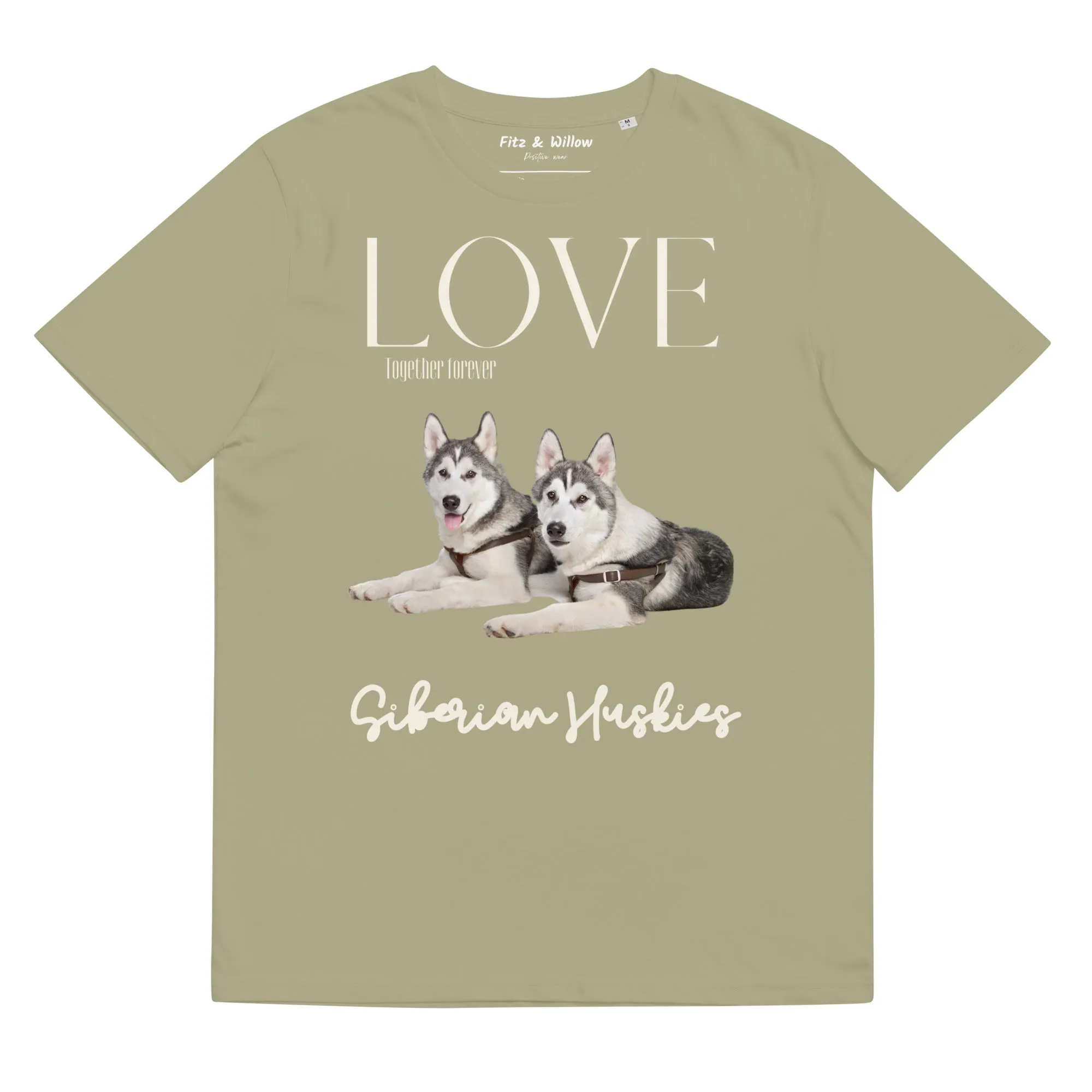Siberian Huskies organic cotton t-shirt