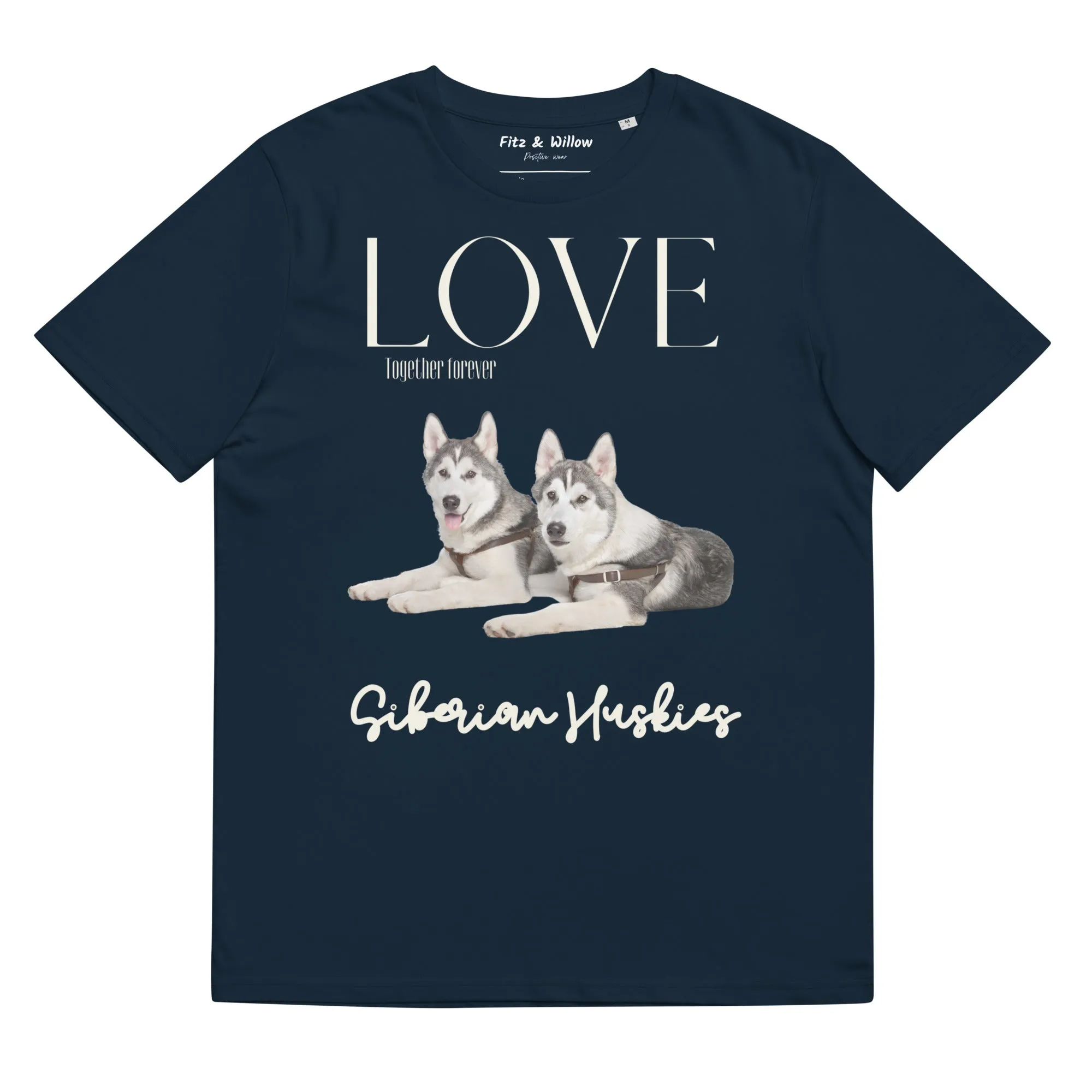 Siberian Huskies organic cotton t-shirt