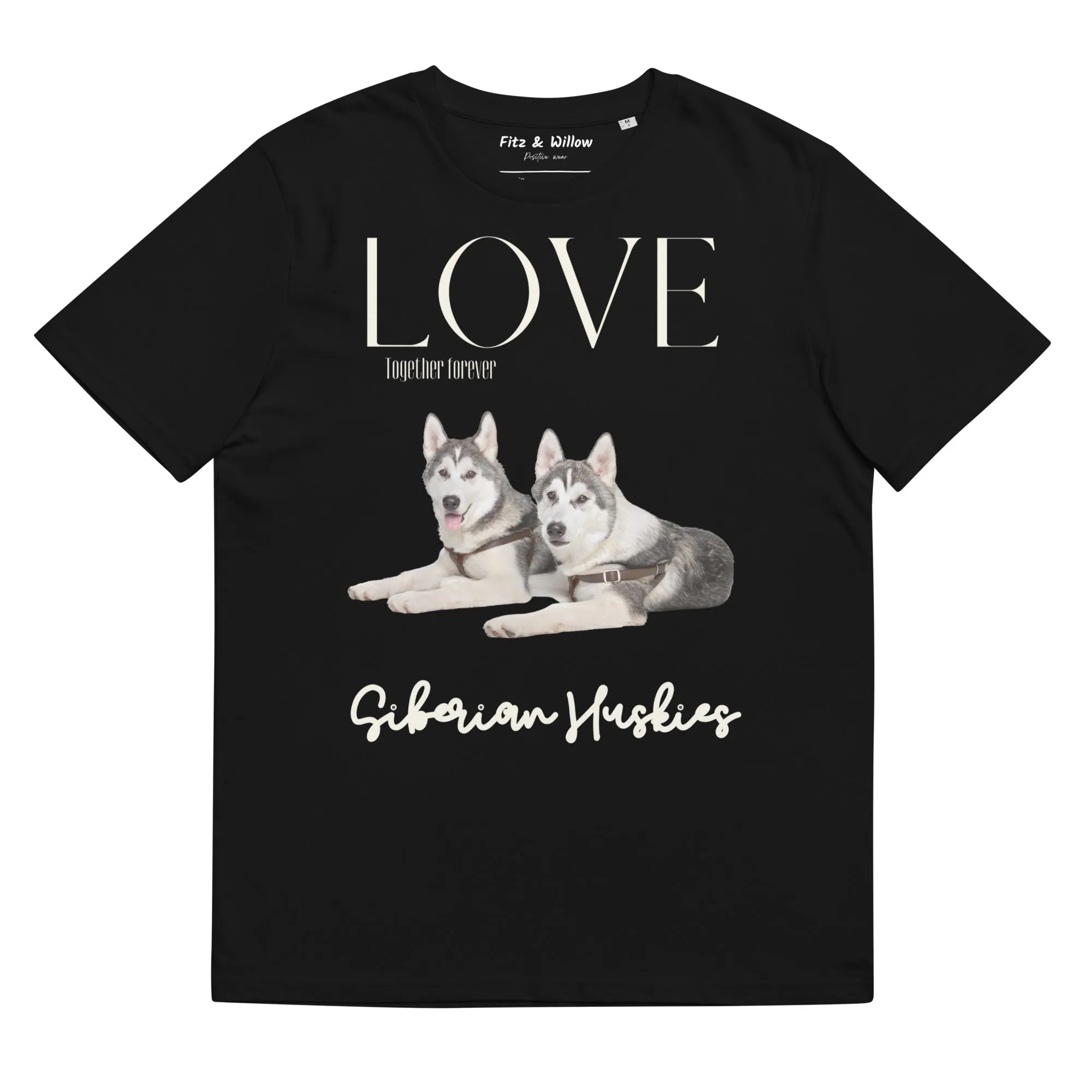 Siberian Huskies organic cotton t-shirt
