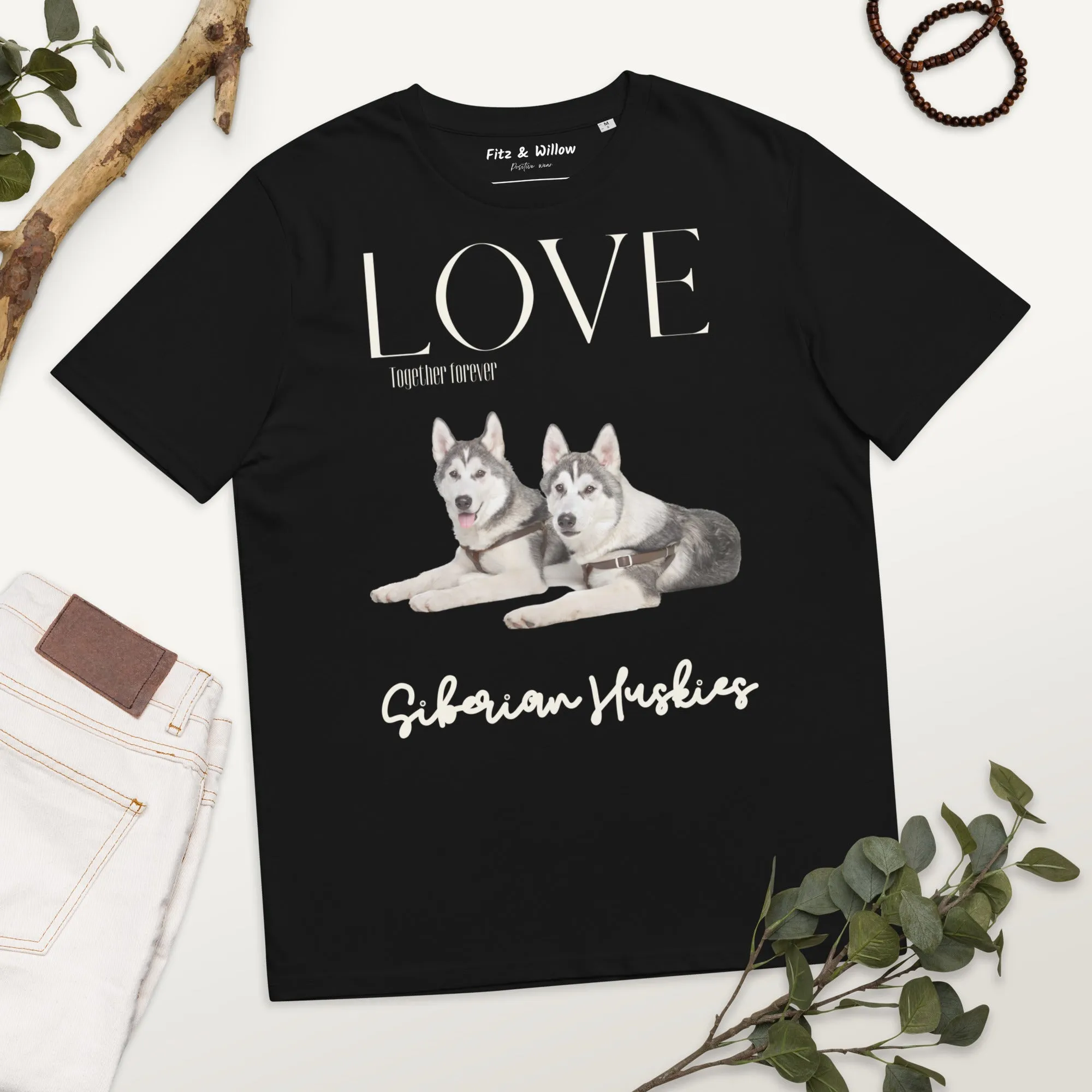 Siberian Huskies organic cotton t-shirt