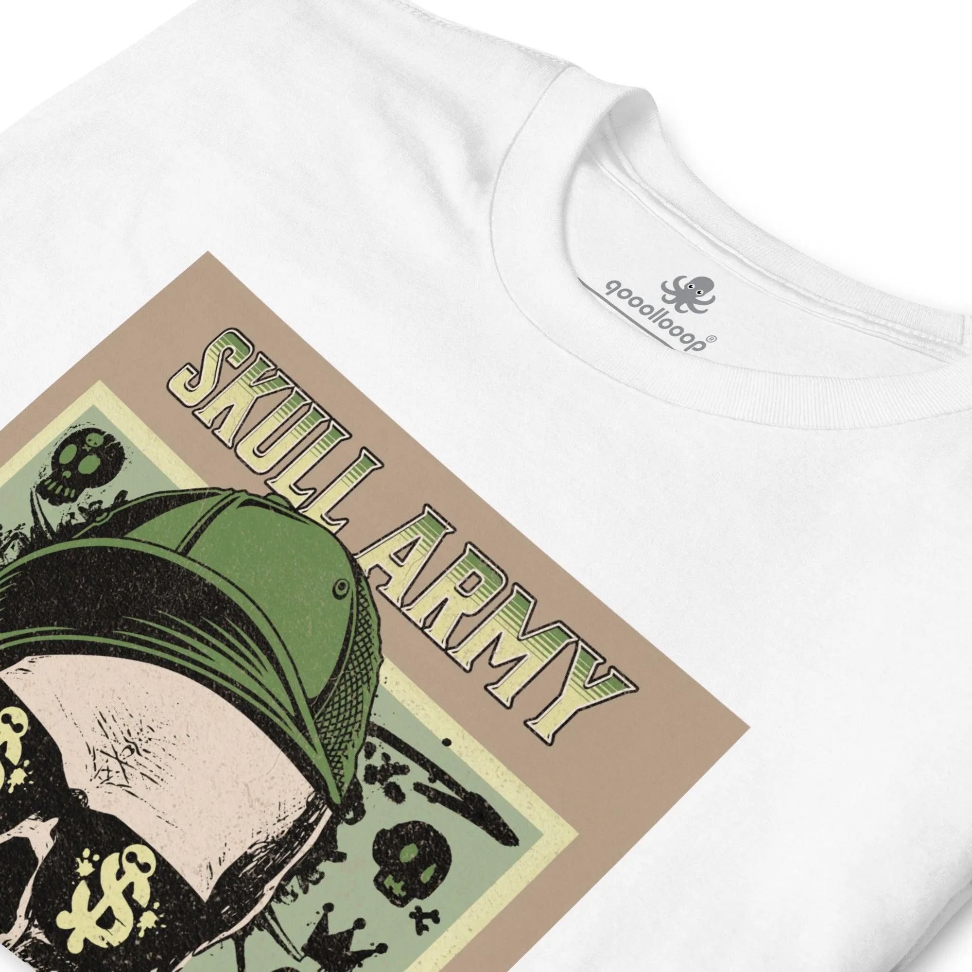 Skull Army Marching | Short-Sleeve Unisex Soft Style T-Shirt