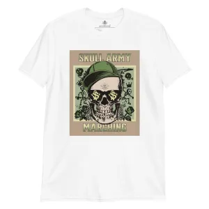 Skull Army Marching | Short-Sleeve Unisex Soft Style T-Shirt