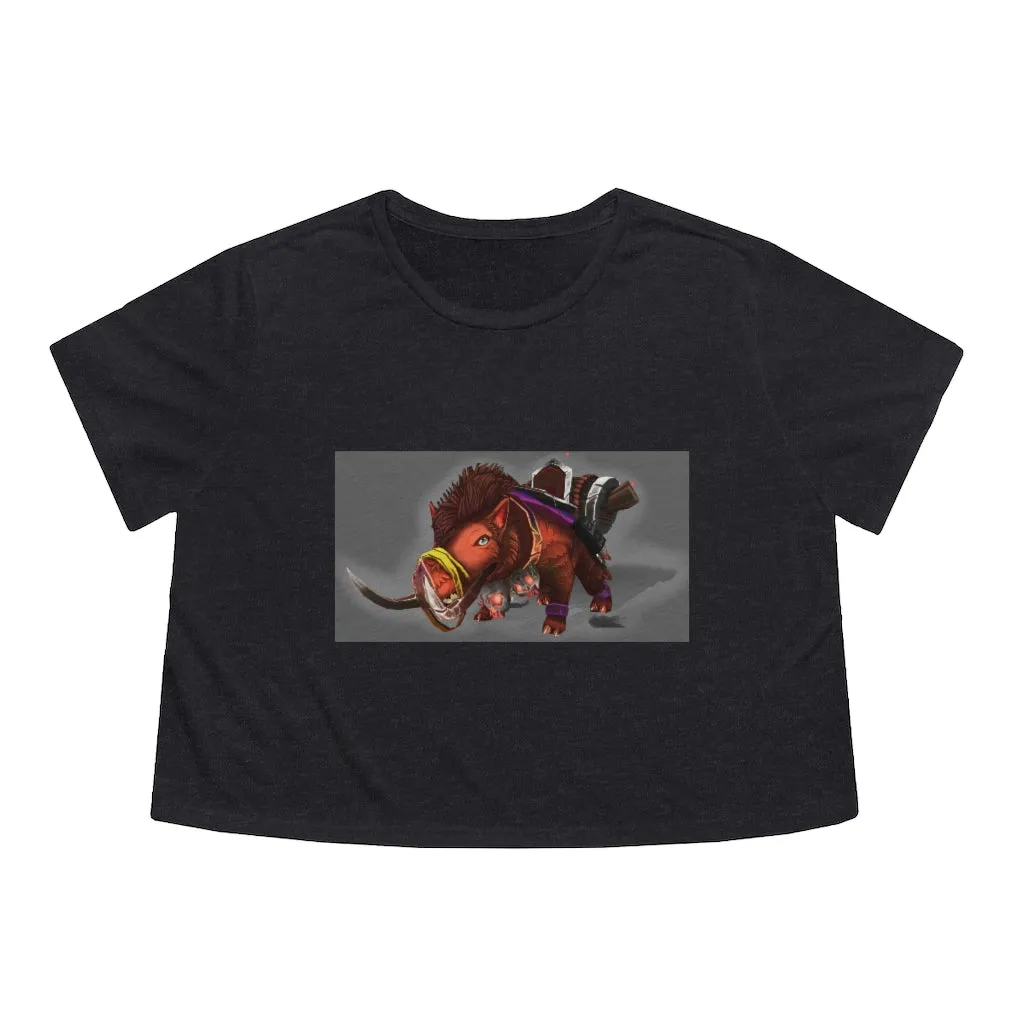Spam the Death Mount Women's Flowy Cropped Tee