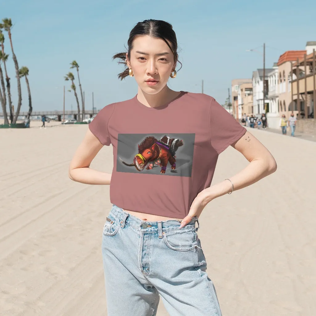 Spam the Death Mount Women's Flowy Cropped Tee