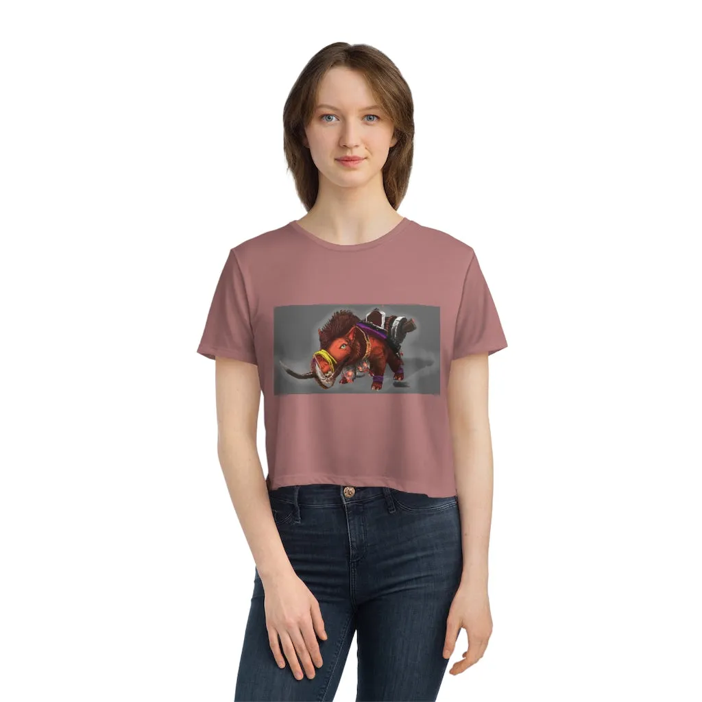 Spam the Death Mount Women's Flowy Cropped Tee