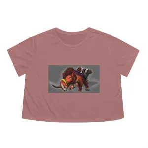 Spam the Death Mount Women's Flowy Cropped Tee