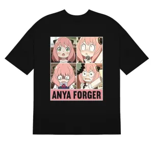 Spy Family Anya Forger T-Shirt - Expression Collage Design | High-Quality Anime Shirt