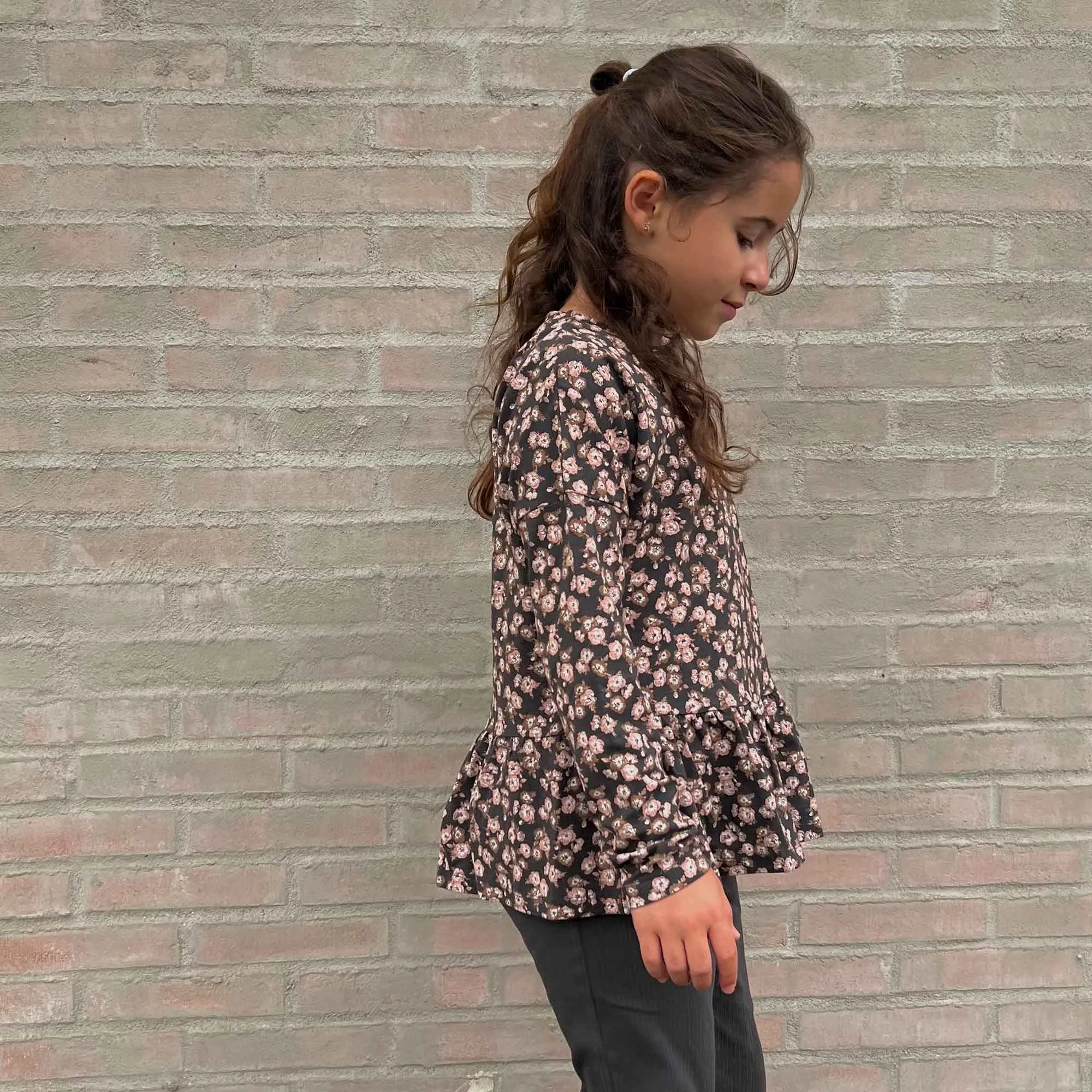T-Shirt L/S Carolina - raven anemones