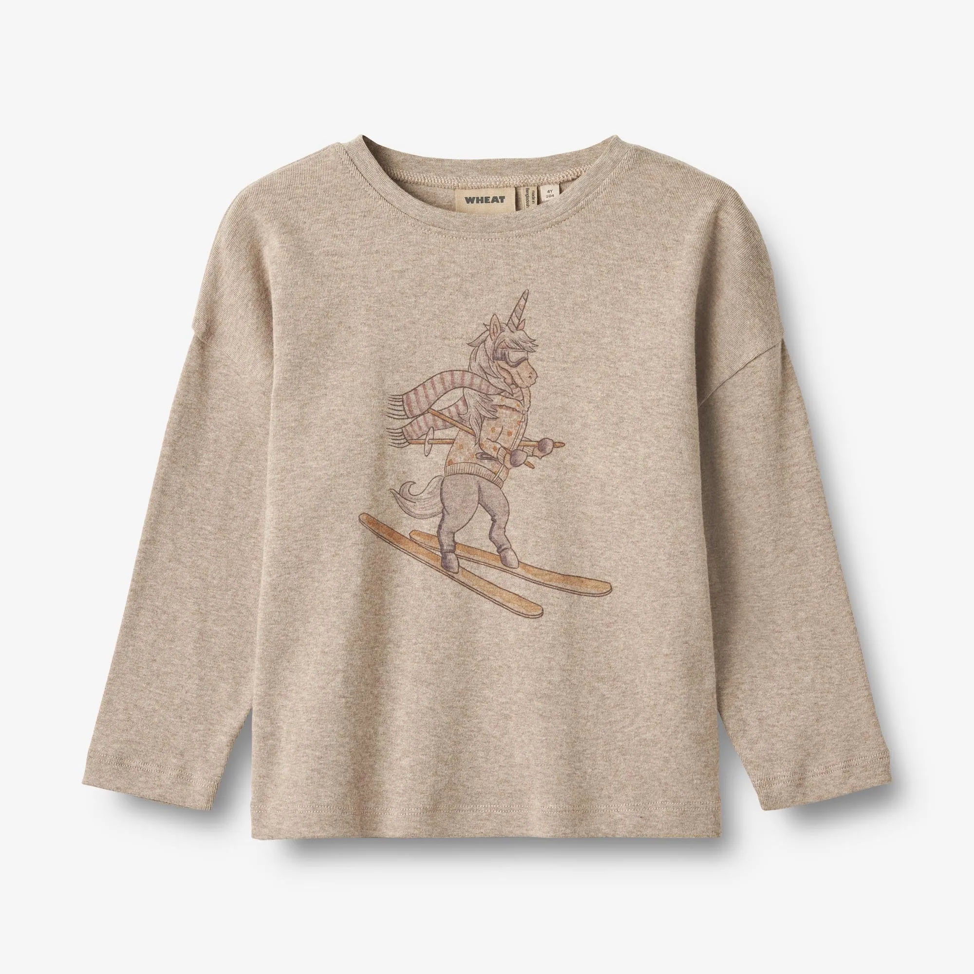 T-Shirt L/S Hanni - gravel melange