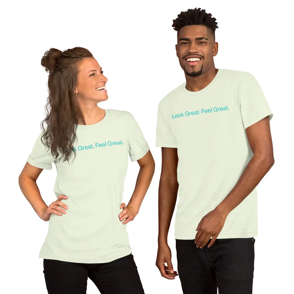 T Shirts - Look Great. Feel Great (Glamourange Motivation Staple T-Shirts - Front Print 005 Model)