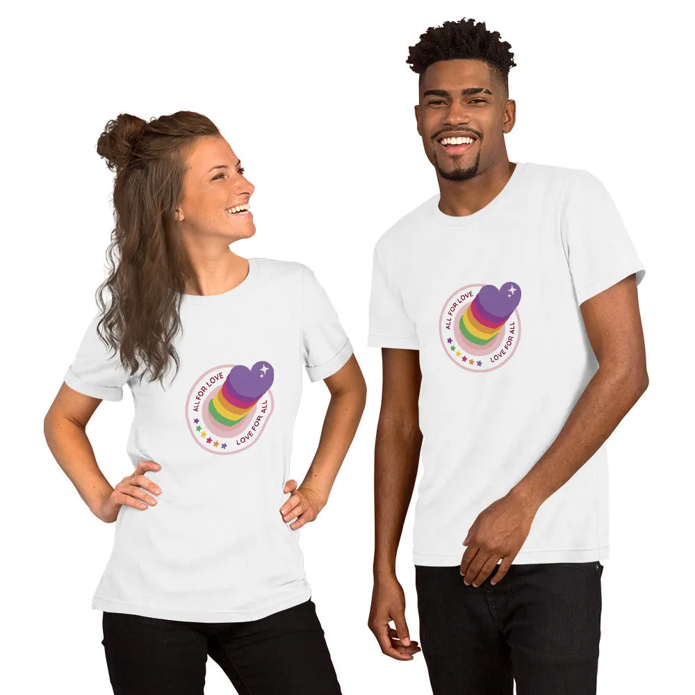 T-Shirts - Love For All (Glamourange Love Staple T-Shirts - Front Print 0034 Model)