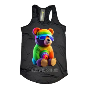 Teddy Love Wins Rainbow DTG Tank Top | Grooveman Music