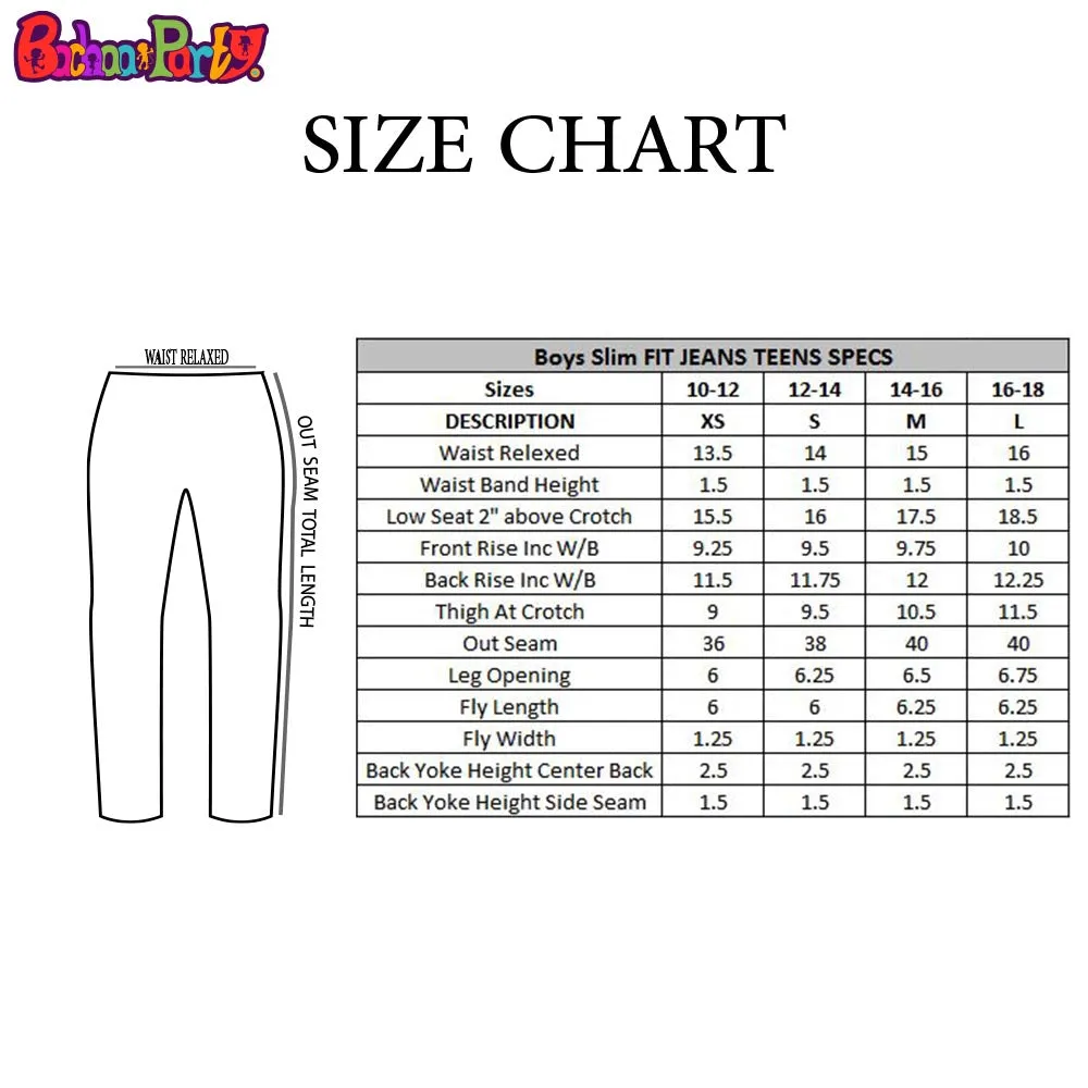 Teens Boys Denim Pant- BLACK