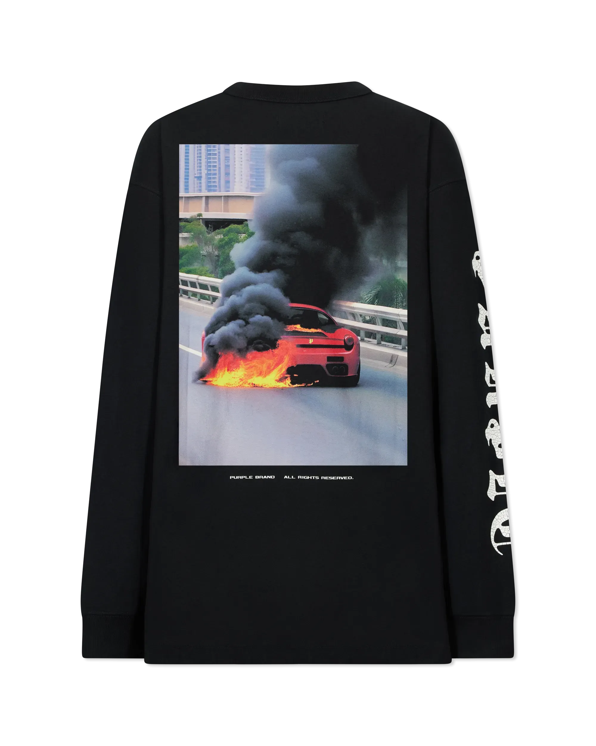 Textured Logo Jersey Long Sleeve Shirt
