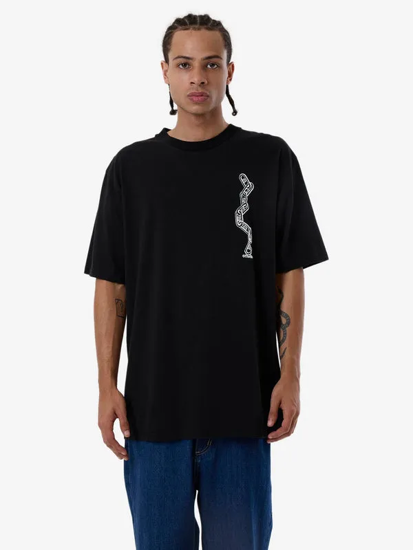 THRILLS Chain Of Disorder Oversize Fit Tee - BLACK