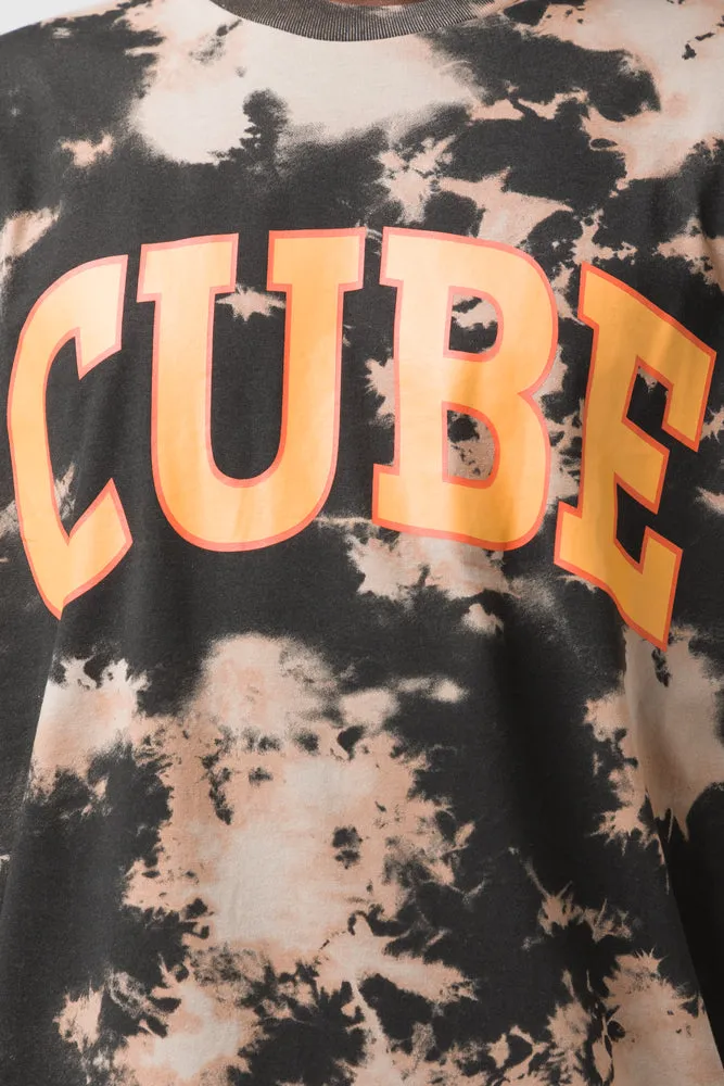 Tie Dye T-Shirt Black & Orange