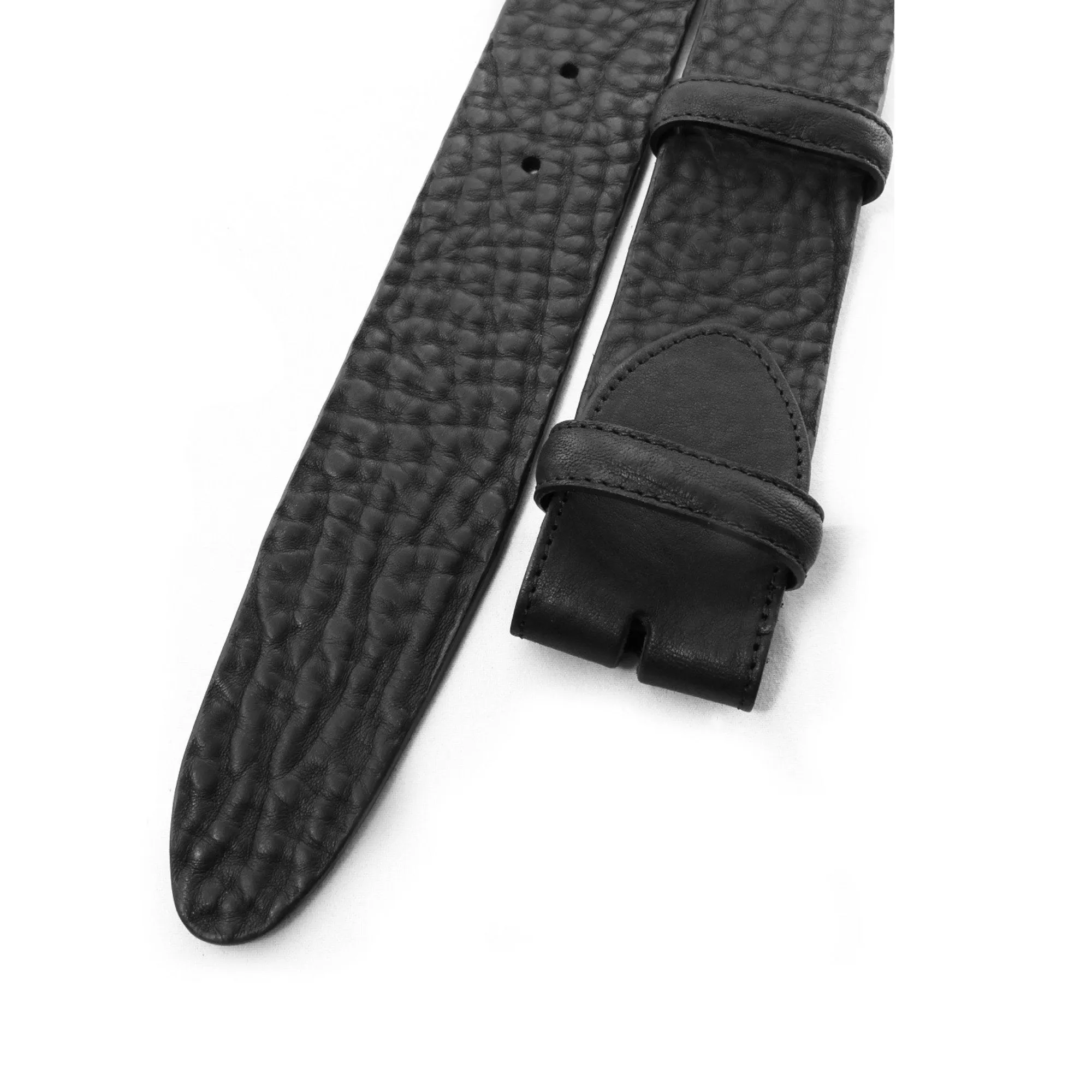 Tumbled Unlined Vintage Feel Leather Belt Strap