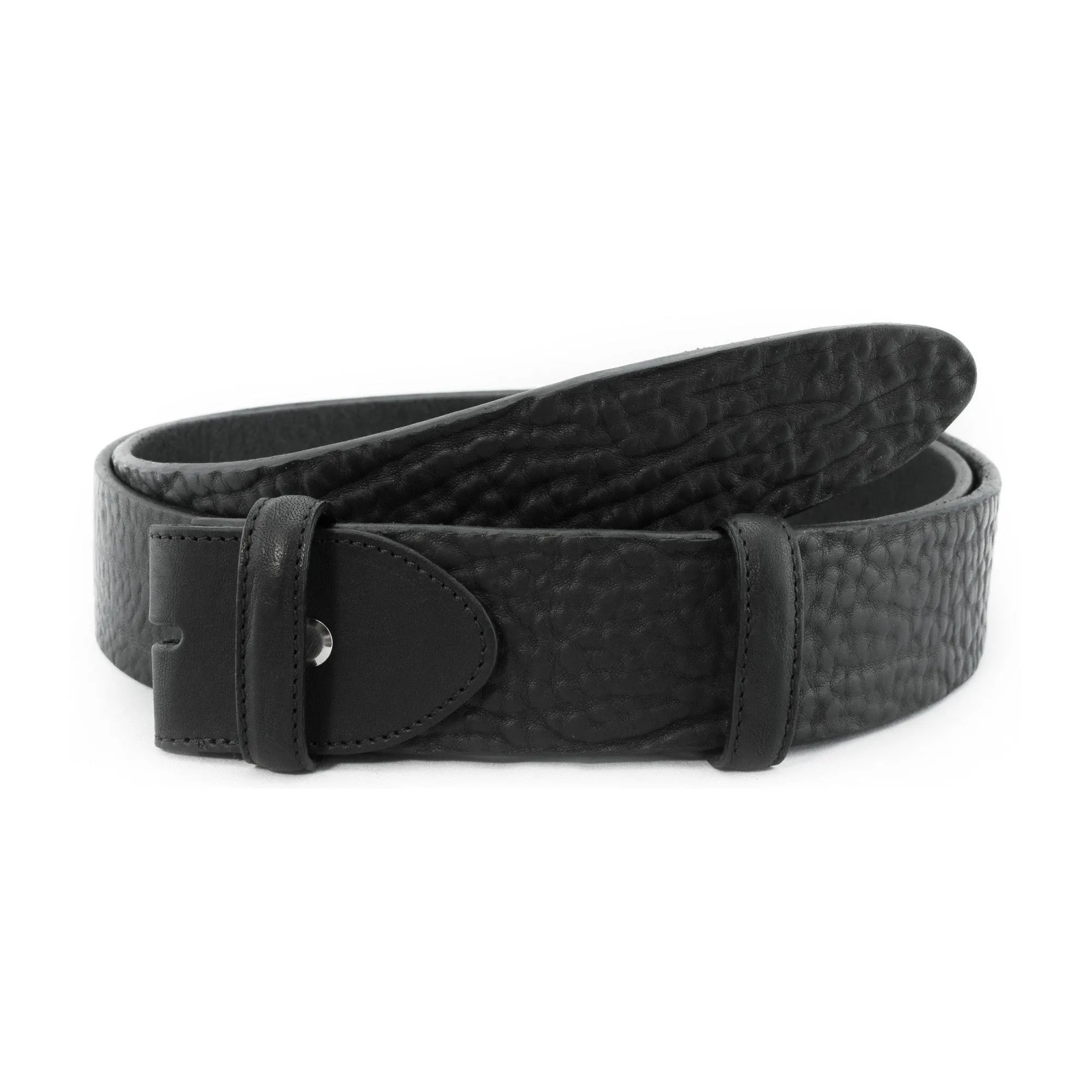 Tumbled Unlined Vintage Feel Leather Belt Strap