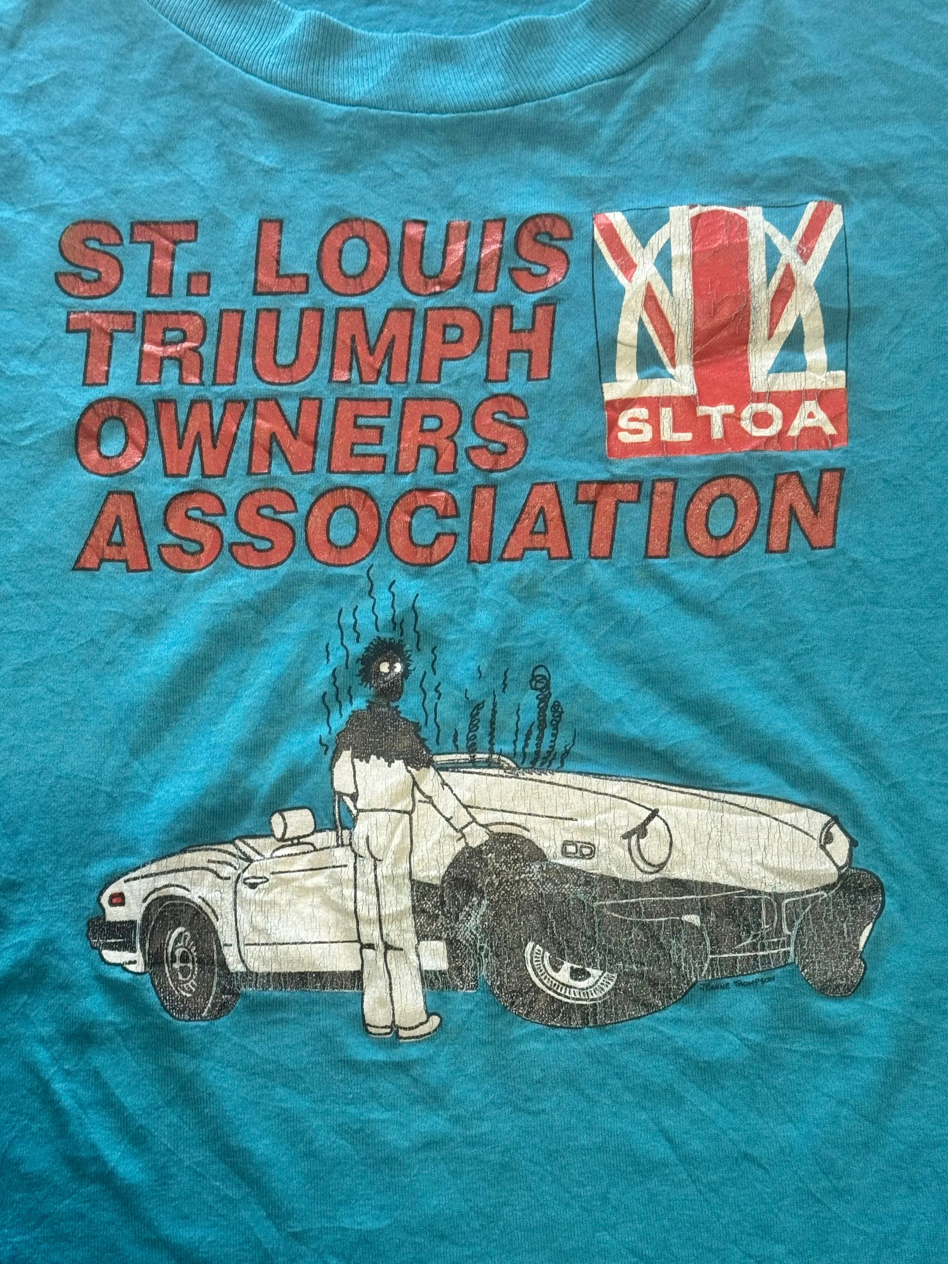 Turquoise St Louis Triumph Owners Vintage T-shirt (XL)
