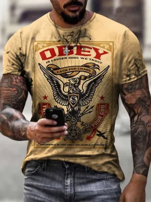 Vintage  Obey Casual T-Shirt