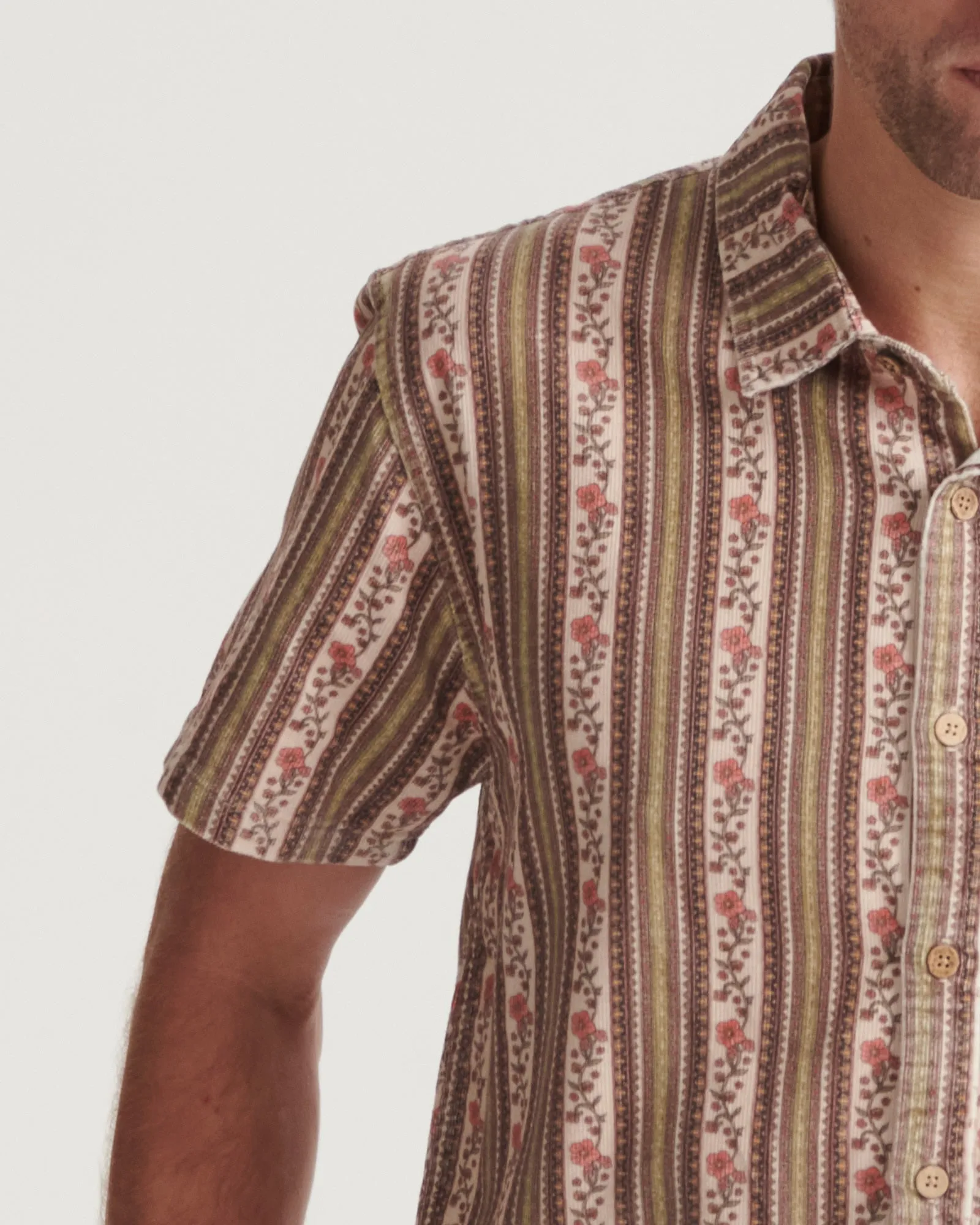 Walker SS Cord Shirt - Ecru