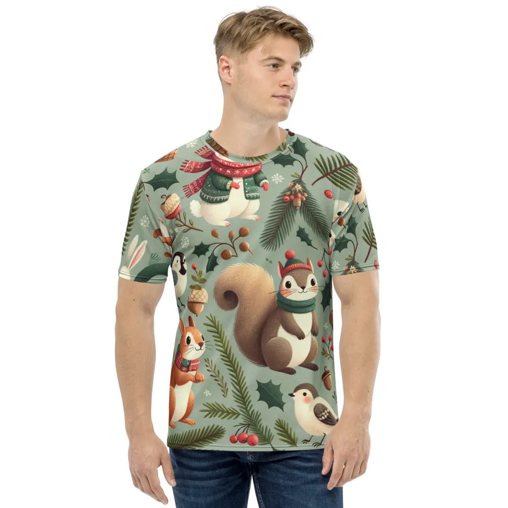 Whimsical Winter Wear Men's Crew Neck T-Shirt