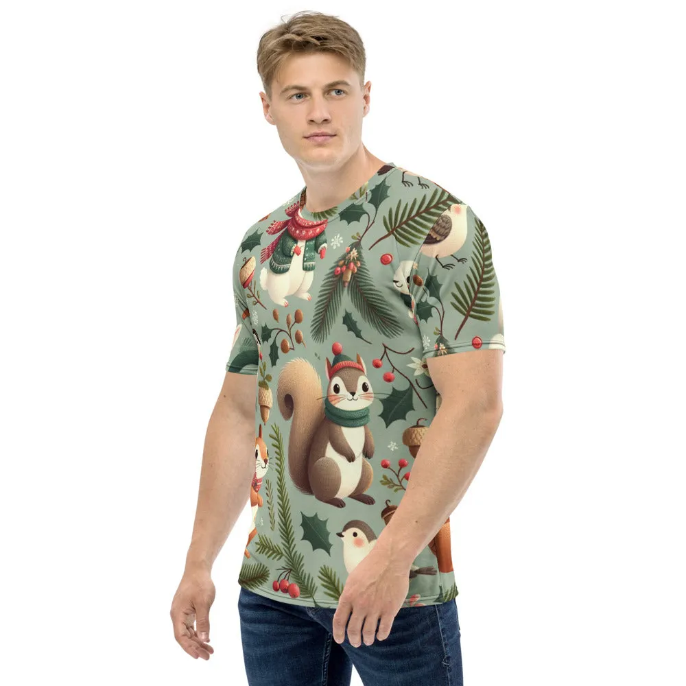 Whimsical Winter Wear Men's Crew Neck T-Shirt