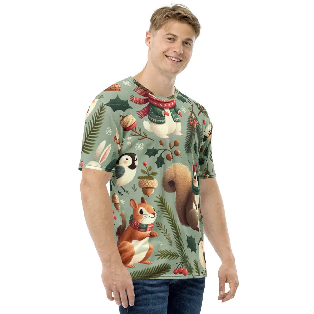 Whimsical Winter Wear Men's Crew Neck T-Shirt