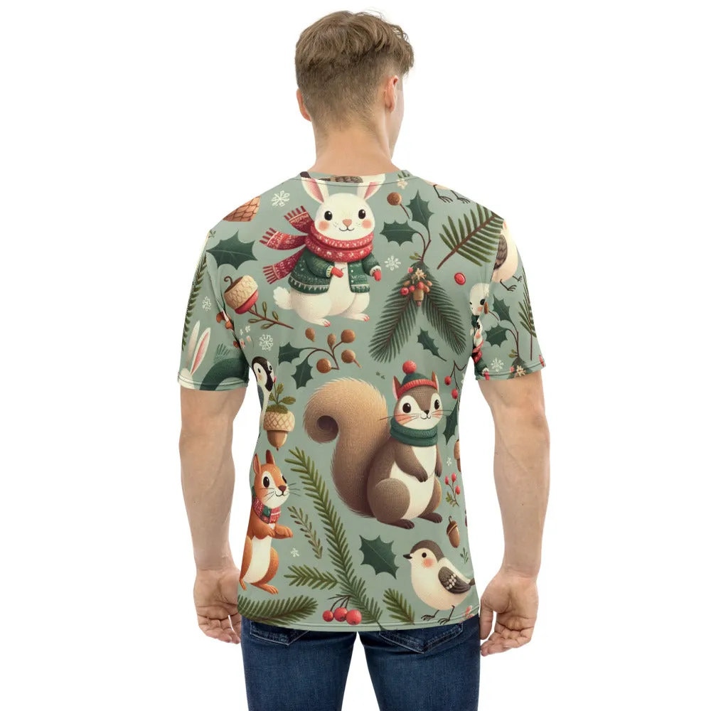 Whimsical Winter Wear Men's Crew Neck T-Shirt