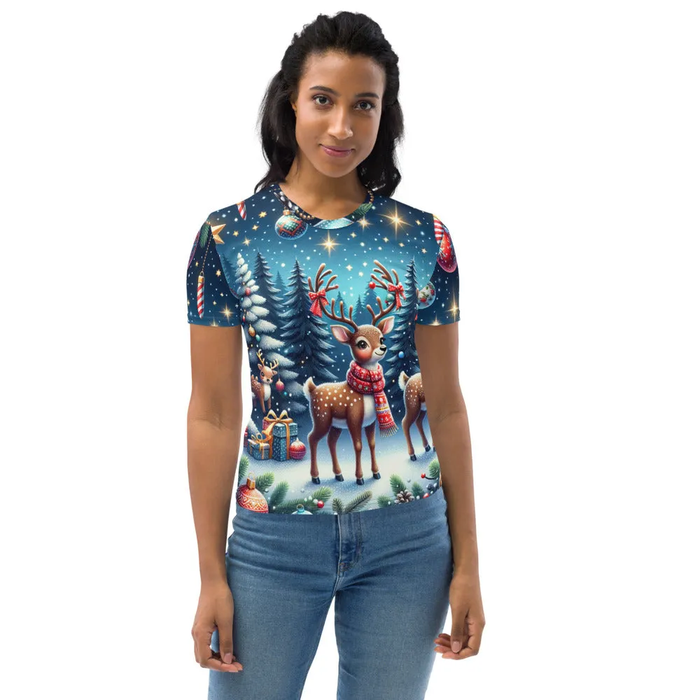 Whimsical Winter Wear Women's Crew Neck T-Shirt