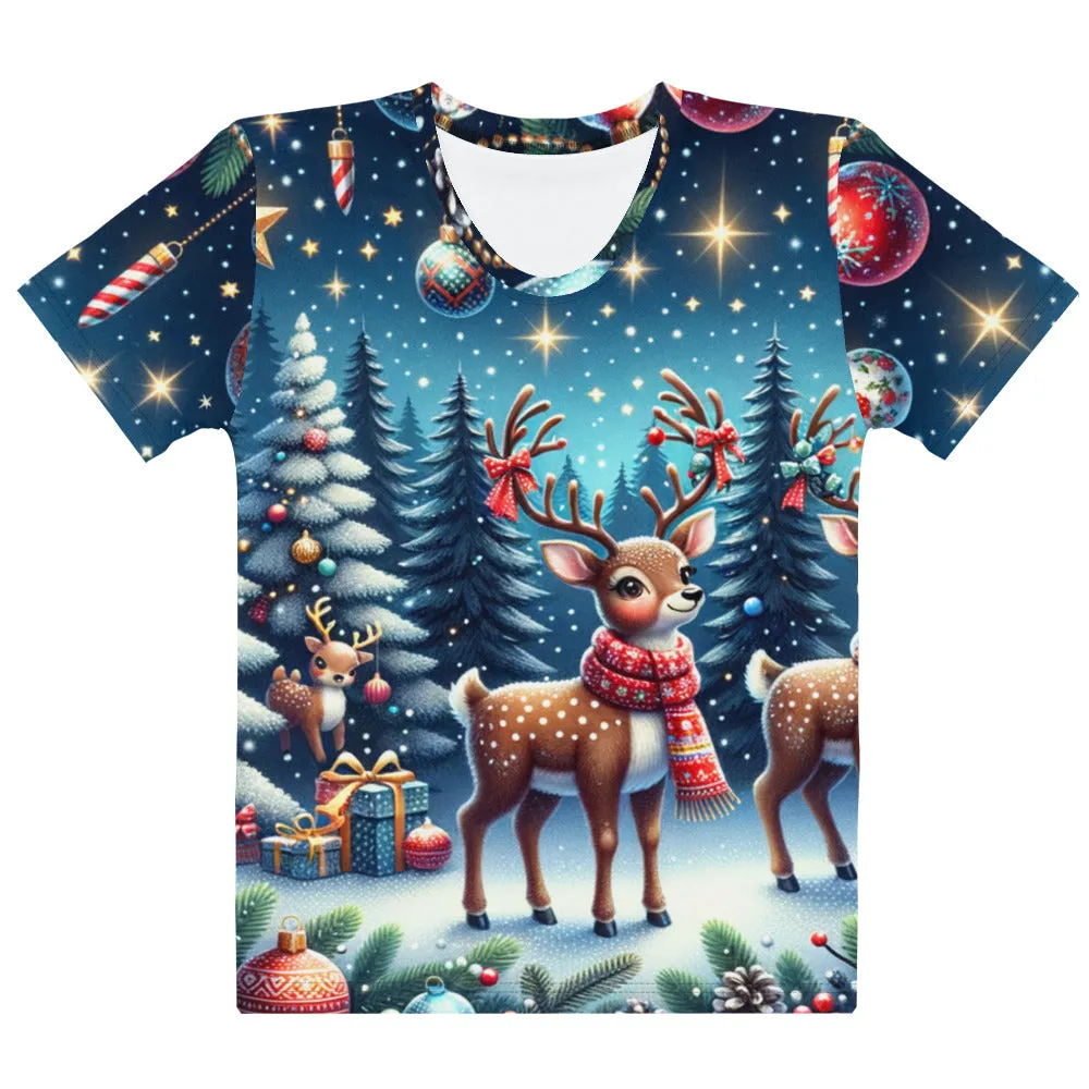 Whimsical Winter Wear Women's Crew Neck T-Shirt