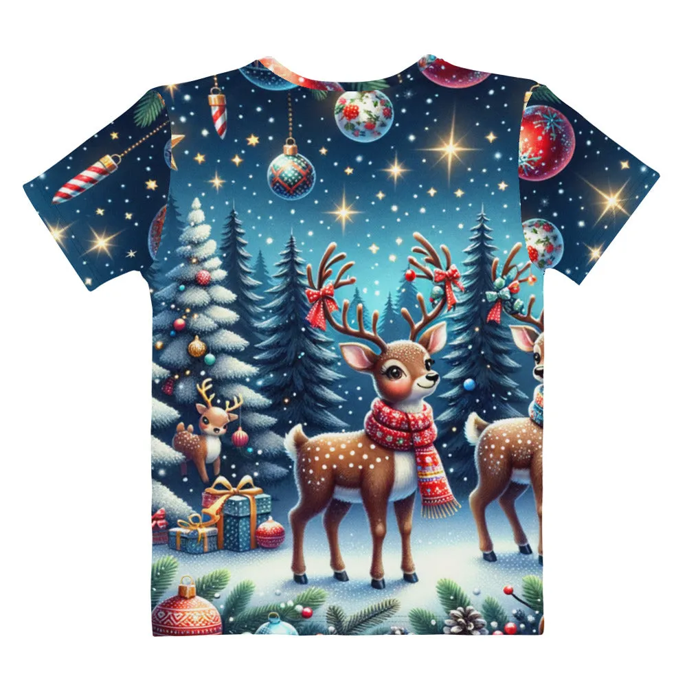 Whimsical Winter Wear Women's Crew Neck T-Shirt