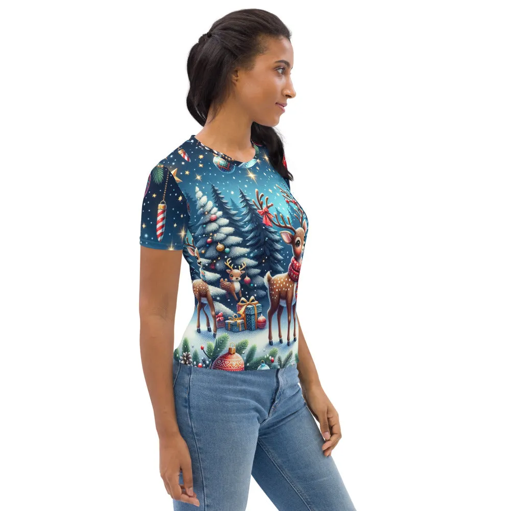 Whimsical Winter Wear Women's Crew Neck T-Shirt