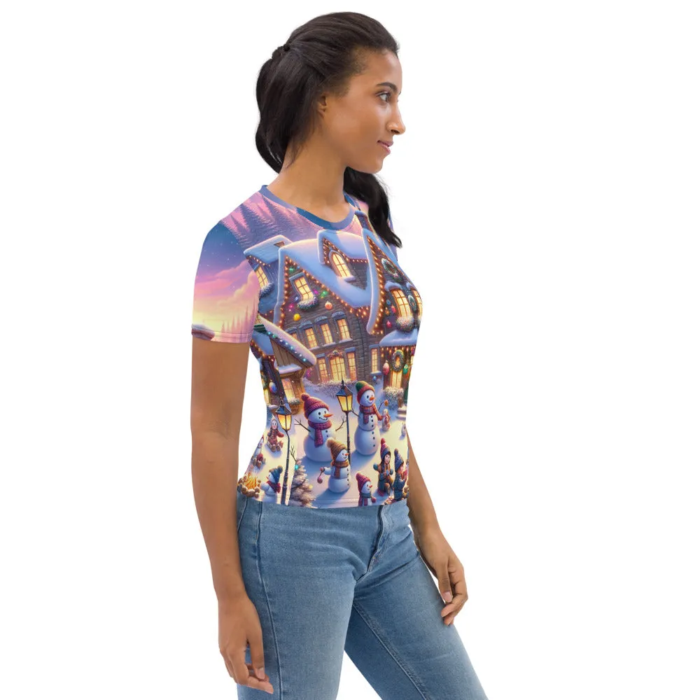 Whimsical Winter Wear Women's Crew Neck T-Shirt