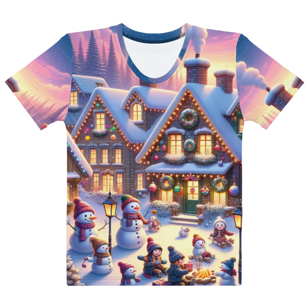Whimsical Winter Wear Women's Crew Neck T-Shirt