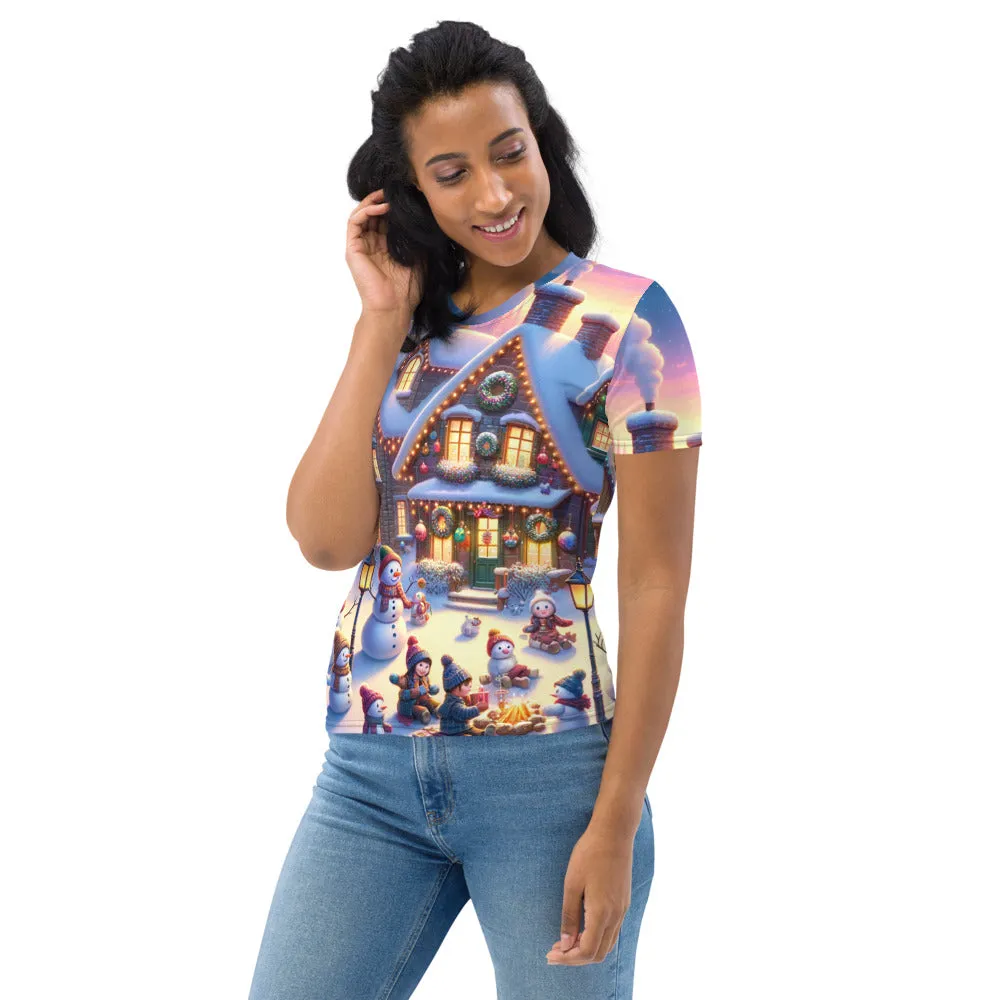 Whimsical Winter Wear Women's Crew Neck T-Shirt
