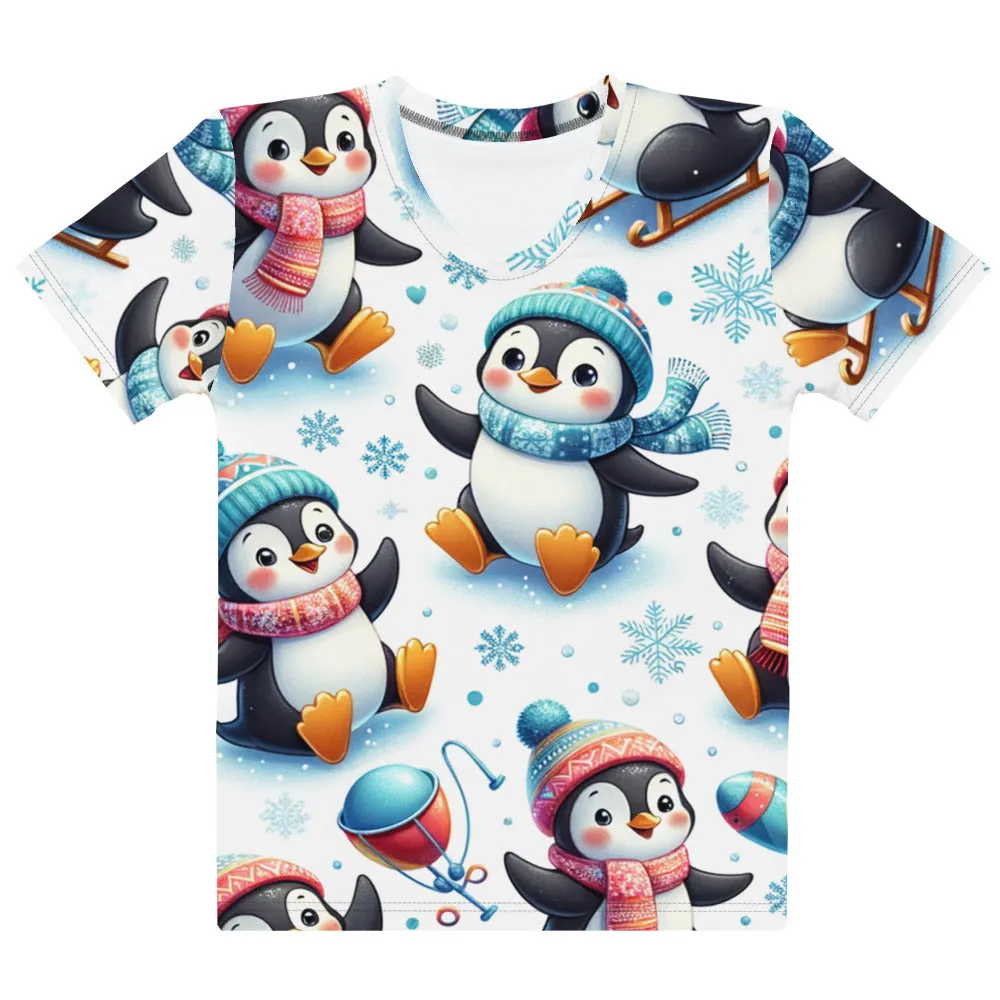 Whimsical Winter Wear Women's Crew Neck T-Shirt