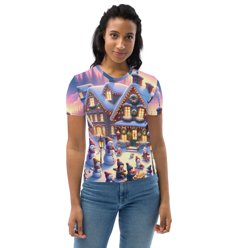 Whimsical Winter Wear Women's Crew Neck T-Shirt