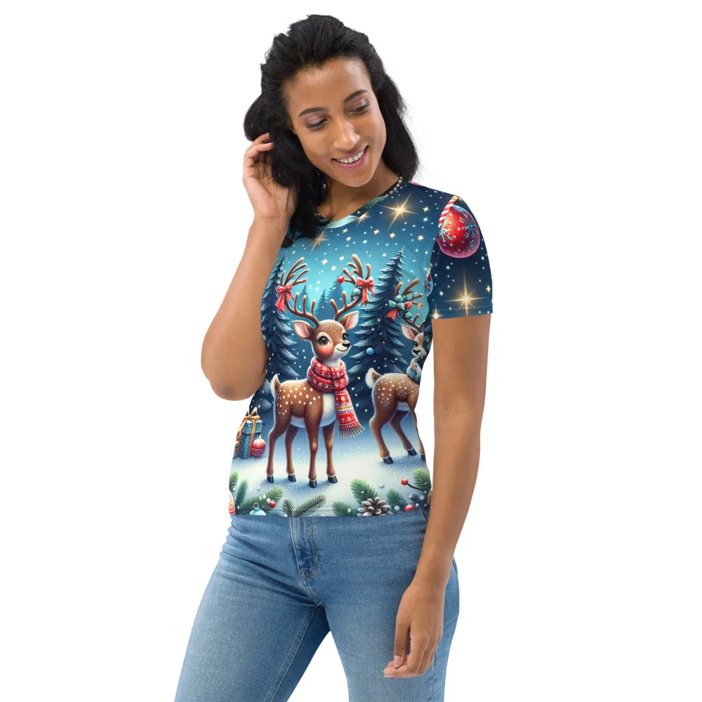 Whimsical Winter Wear Women's Crew Neck T-Shirt