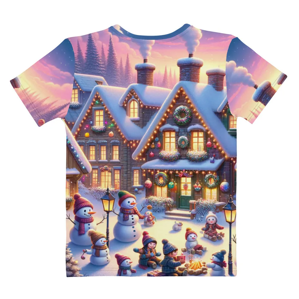 Whimsical Winter Wear Women's Crew Neck T-Shirt