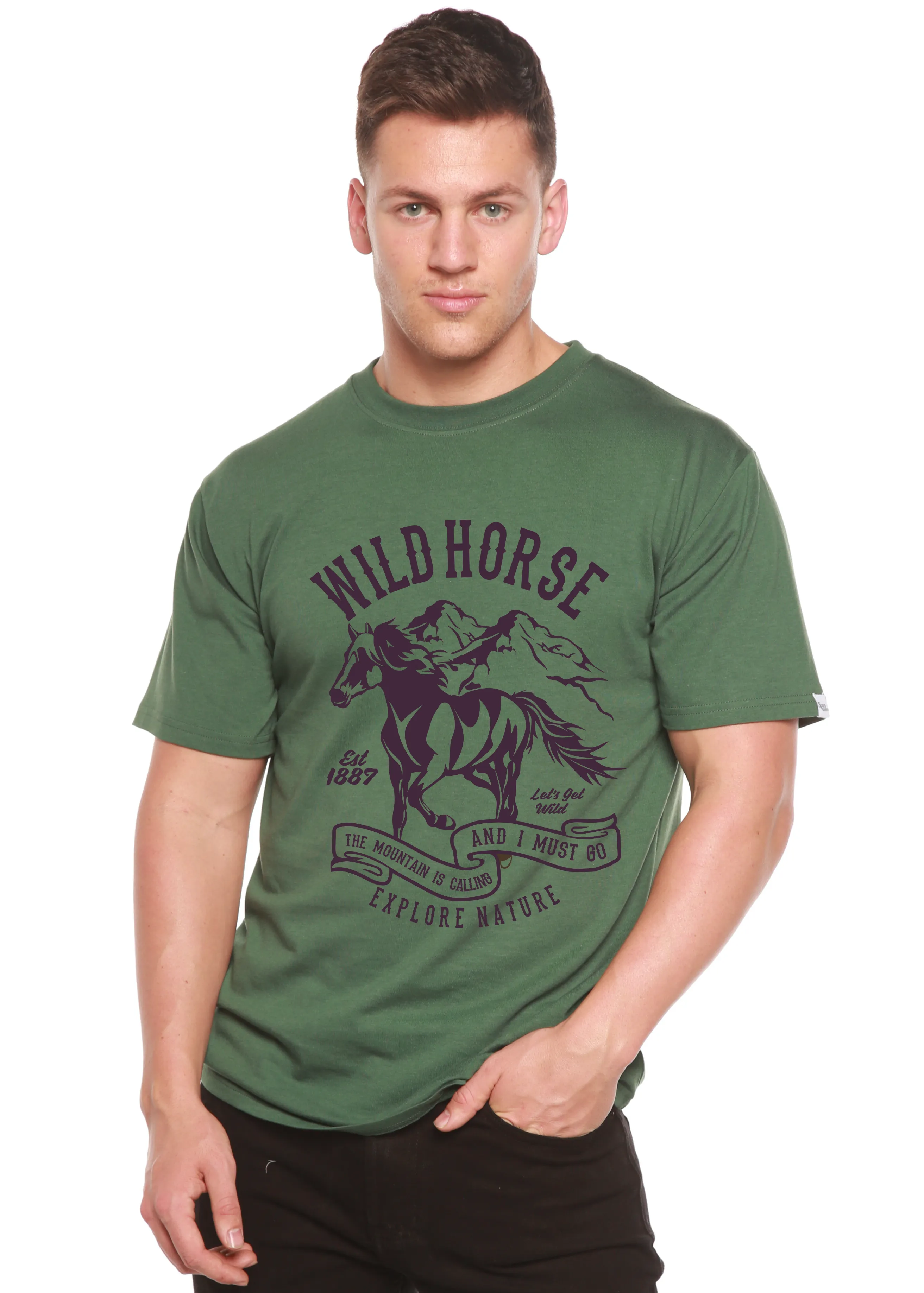 Wild Horse Spun Bamboo® Men's Bamboo Viscose/Organic Cotton Short Sleeve Graphic T-Shirt