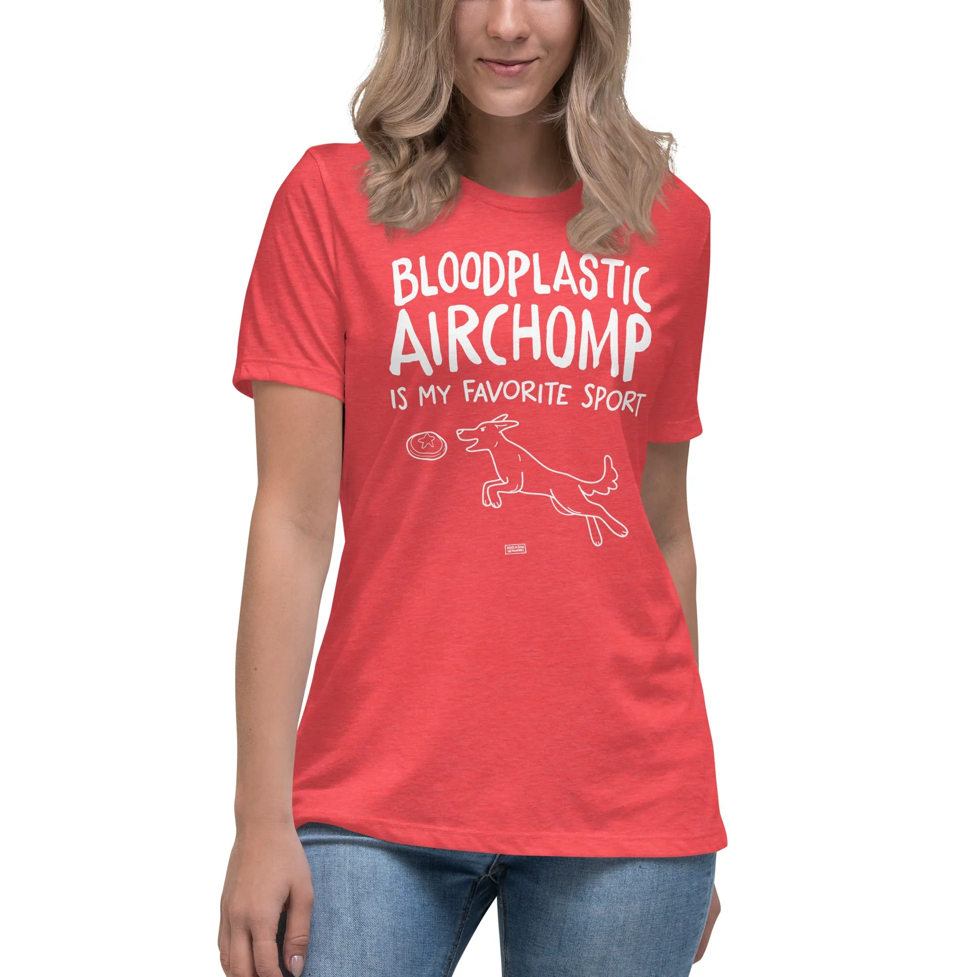 women's relaxed fit t-shirt: bloodplastic airchomp