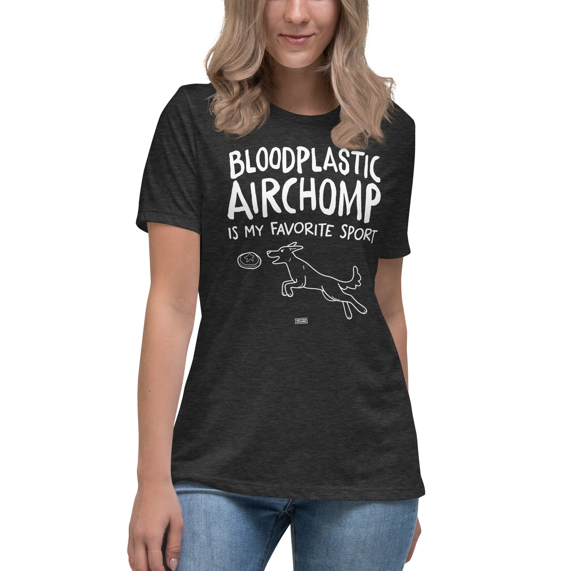 women's relaxed fit t-shirt: bloodplastic airchomp