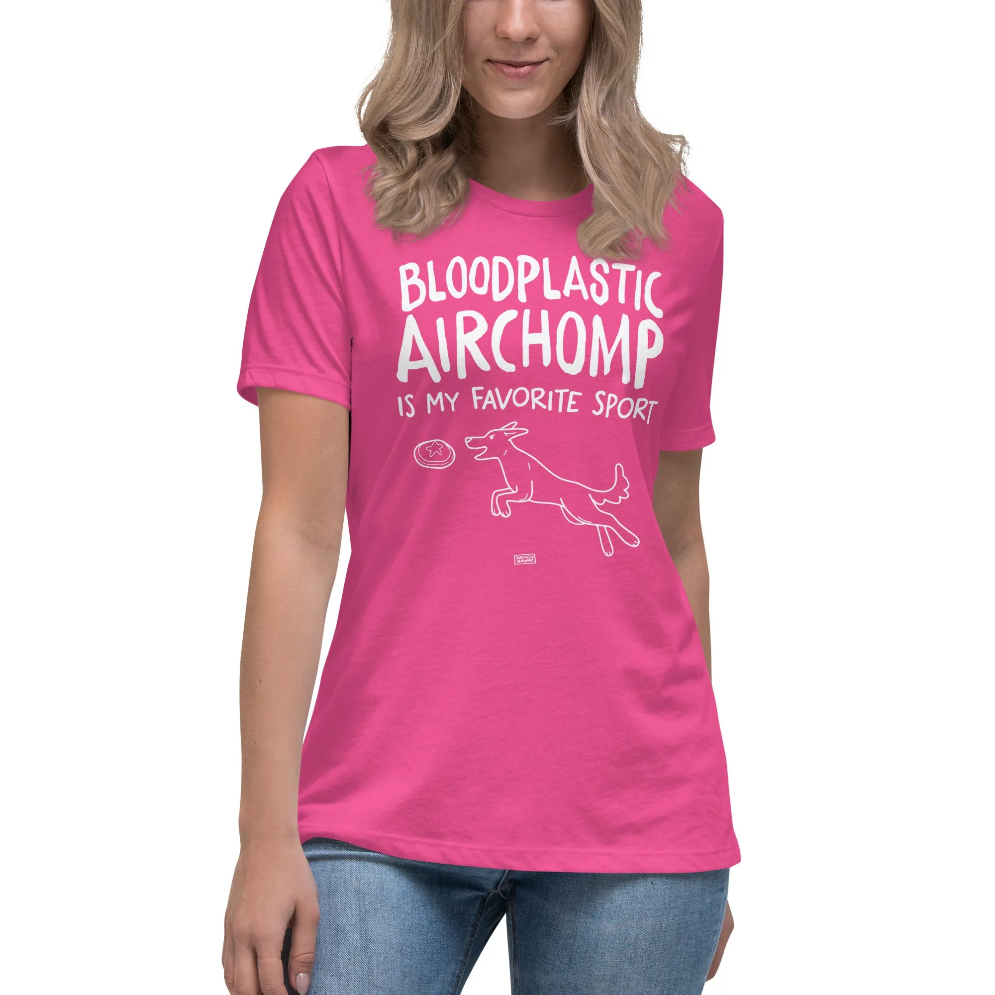 women's relaxed fit t-shirt: bloodplastic airchomp