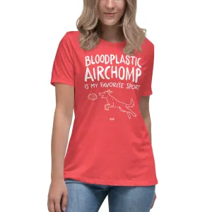women's relaxed fit t-shirt: bloodplastic airchomp