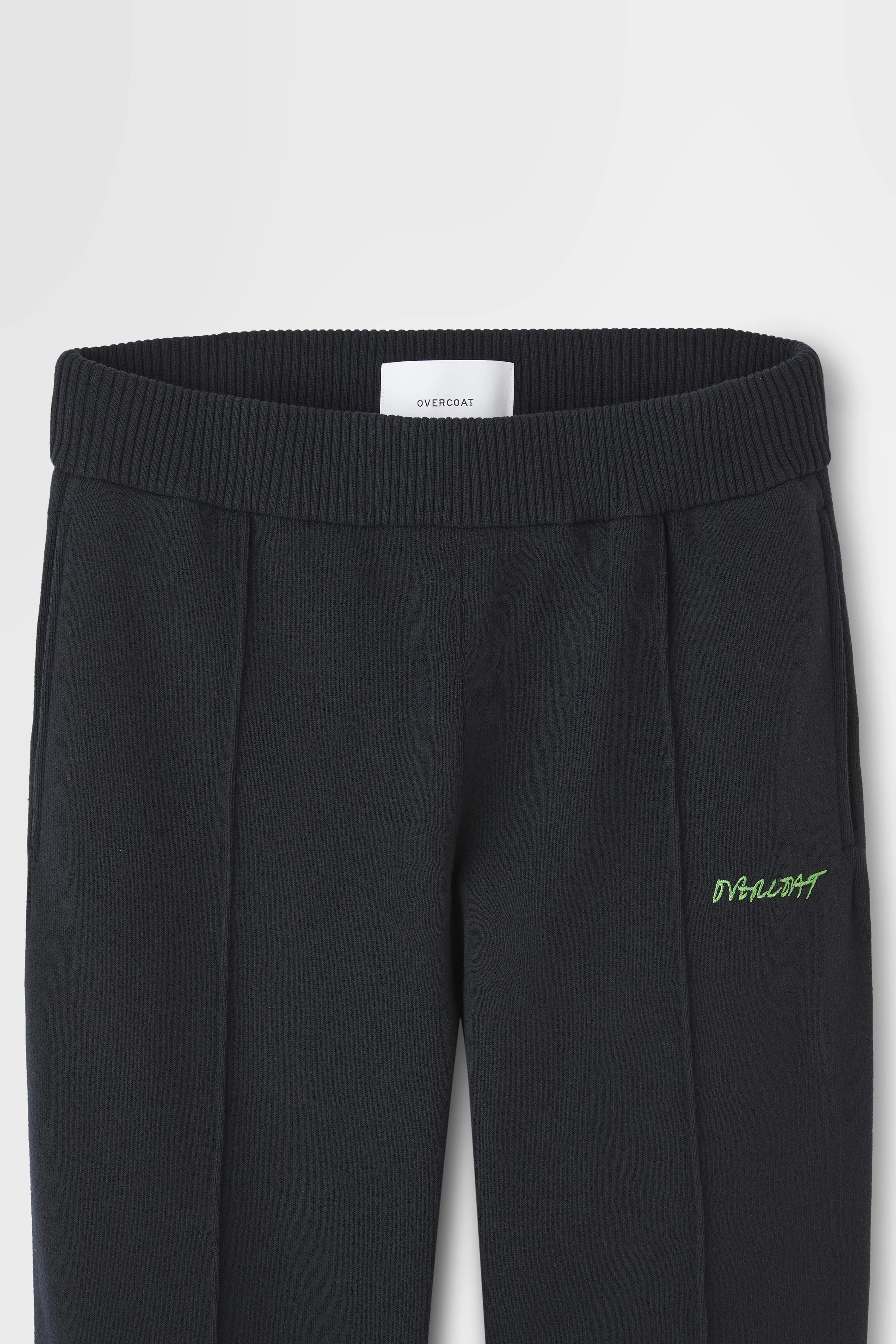Wool Smooth Trackpant in Black